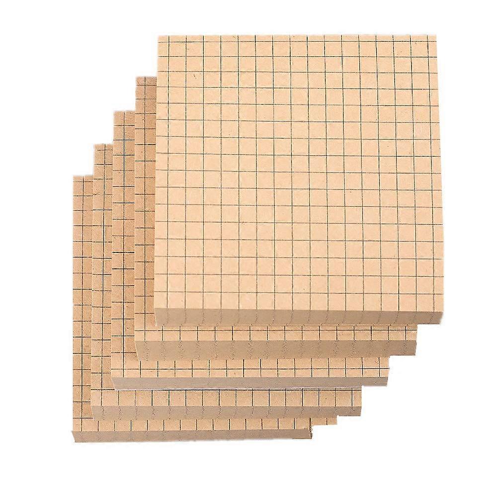 Sticky Notes 3x3 Self Stick Notes Grid Note Paper Use, 5 Pads/Pack, 80 Sheets/Pad, Total 400 Sheets (Beige Grid)