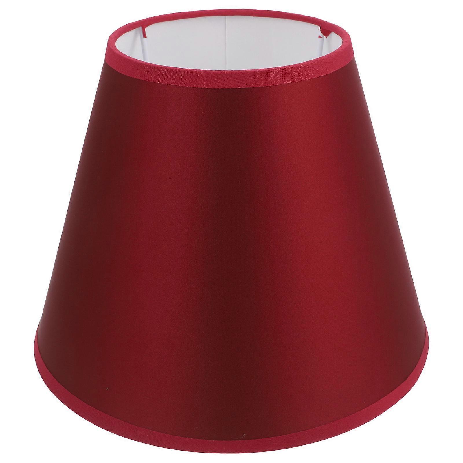 Lamp Shade Replacement Dark Red 22.00X22.00X18.00CM Cloth Metal Homeowners 1Pcs