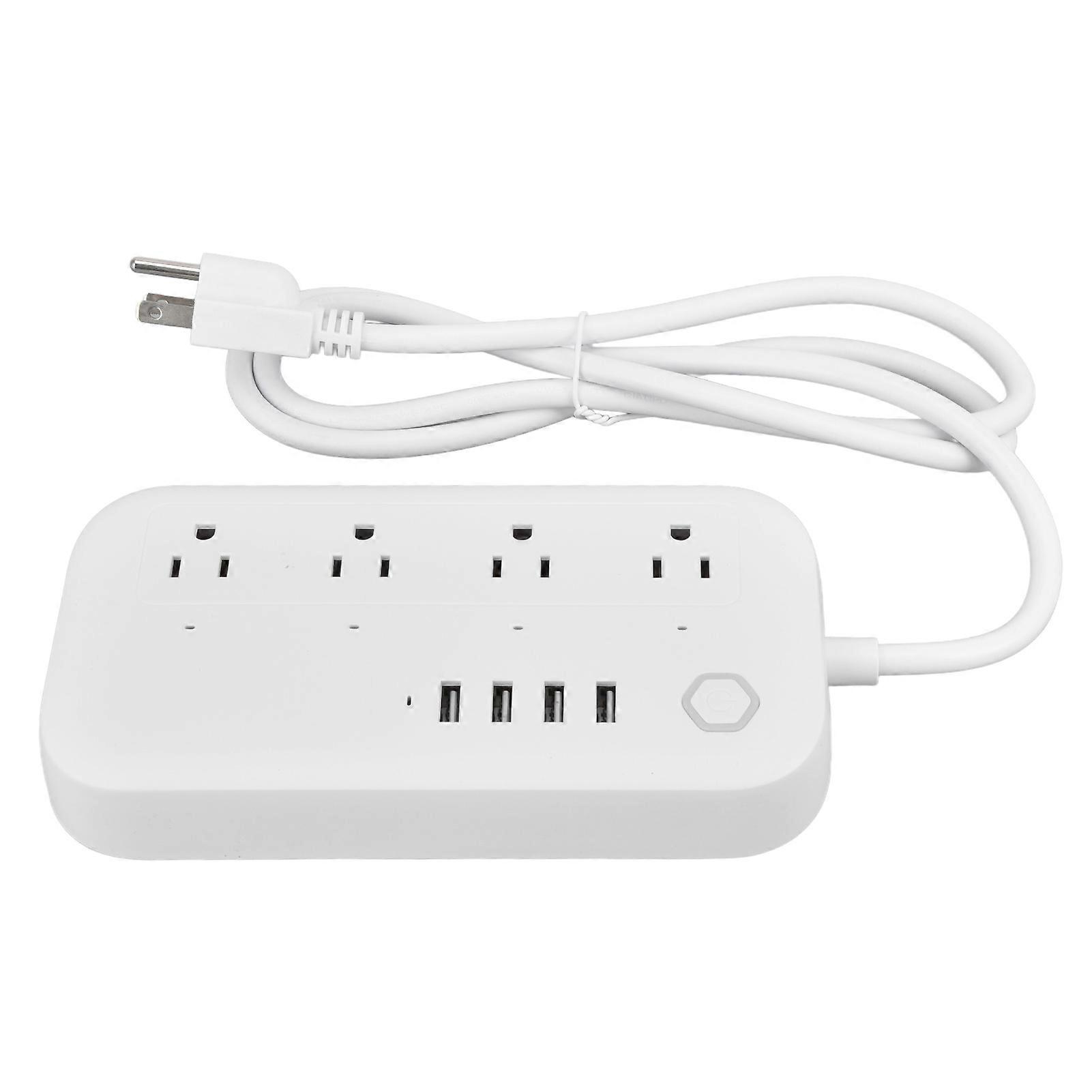 Smart Power Strip Voice Control Timing Switch 4USB Outlet WiFi Surge Protector for TUYA