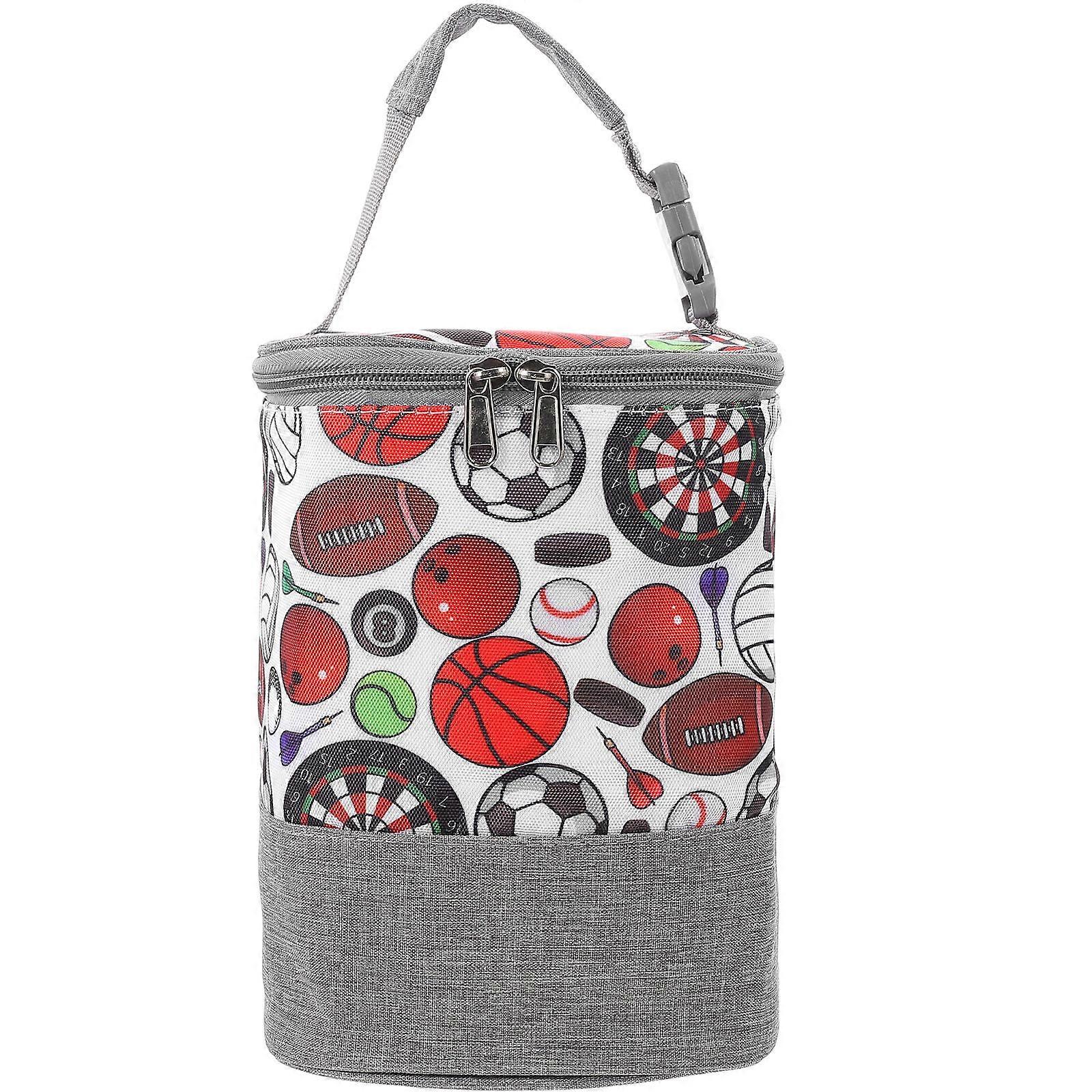Double Layer Insulation Bag For Picnic 23.00X16.00X16.00cm Oxford Cloth Lightweight Space Saving 1Set
