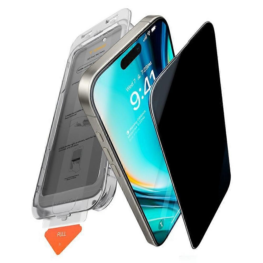 TORRAS Glassgo Compatível Para iPhone 17 Pro Protetor de Tela Anti Espião Vidro Temperado Filme Privado com Moldura de Alinhamento Automático