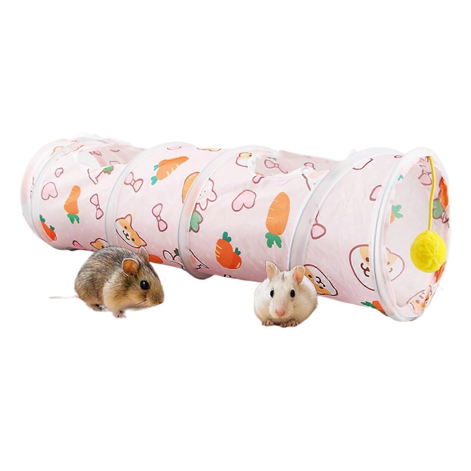 Bunny Tunnel - Collapsible Portable Exercise Tubes for Small Pets with Balls, Ideal for Guinea Pigs, Hamsters, Ferrets, Kittens, Hedgehogs