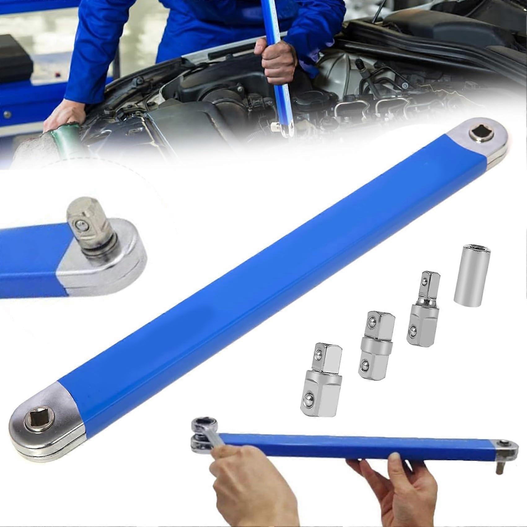 Pro Zero Offset Extension Wrench, Impact Ready Socket Tool with 1/2', 1/4', 3/8' Drive Adaptor