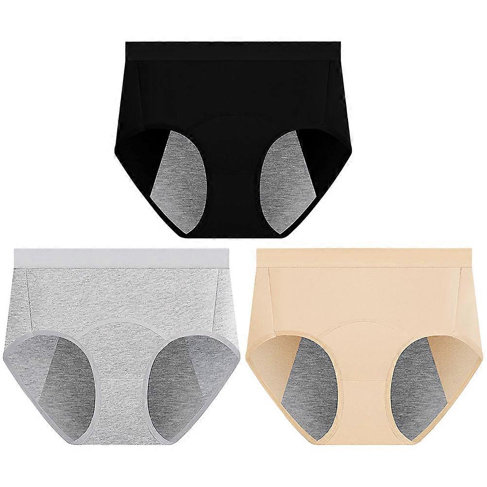 Cotton Briefs Women Period Underwear Breathable Comfortable Leak Proof 3Pcs