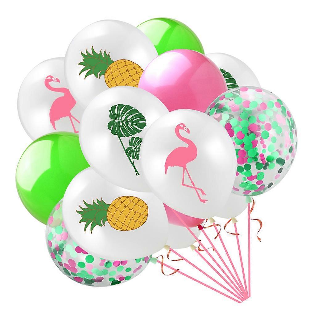 Fruit Party Decorations Flamingo Ballon Assorted Color For Banquet Photo Prop 15Pcs