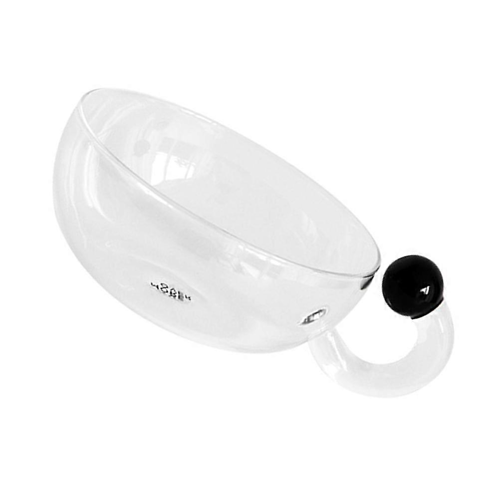 Glass Cup With Lid Reusable Coffee Cup For Café Use 9x9x6cm 1Pack