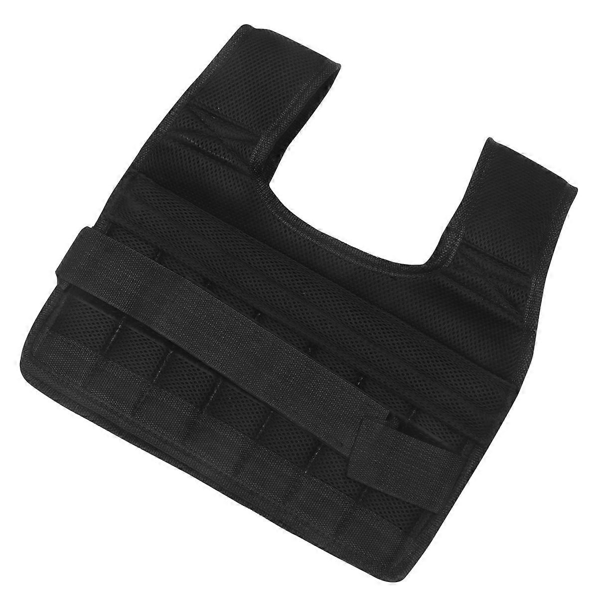 1PC Fitness Weighted Vest for Sports Bodybuilding Running Exercise Training with Empty Vest Black Single Row Without Weighted Plate