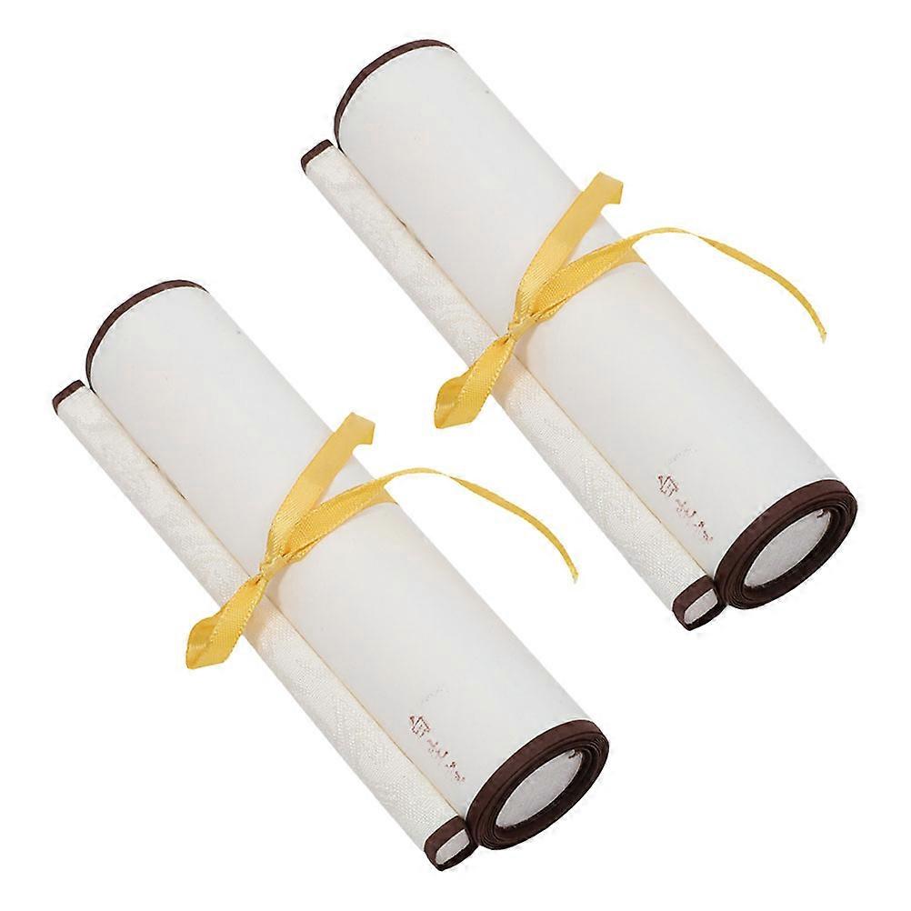 2pcs Blank Chinese Calligraphy Xuan Rice Paper for Writing, Drawing, Painting – Vintage Design Artistic Wall Decor for Home and Office – Practice