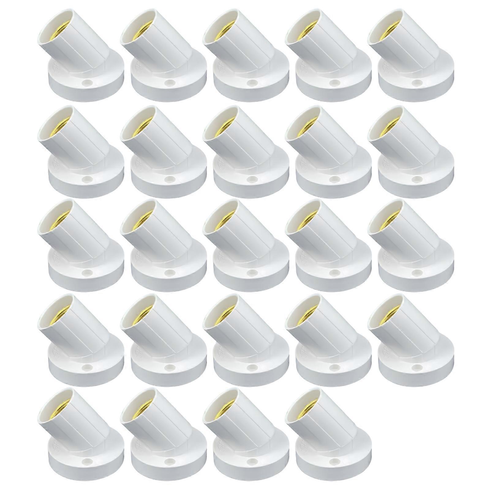 24PCS Light Socket 90 Degree Adjustment Screw In Angled Lamp Base Angled Light Base For Secure Wall Installation Multicolor