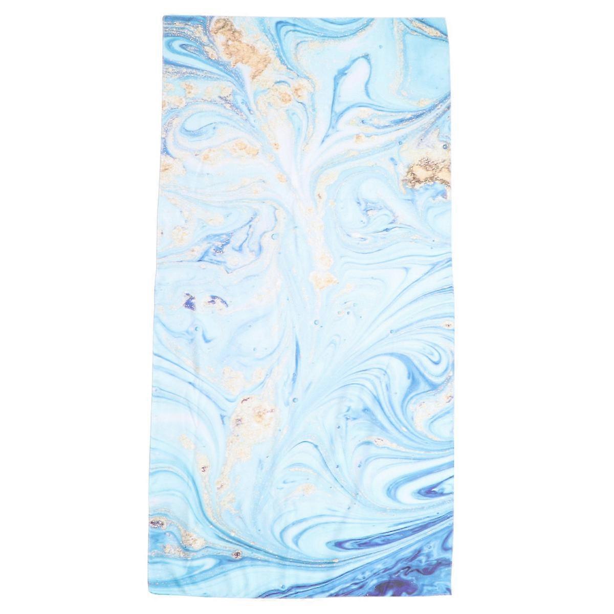 Adult Beach Towel Microfibre Blue Golden 140x70cm Quick Drying Towel For Water Parks Swimming 1Pc