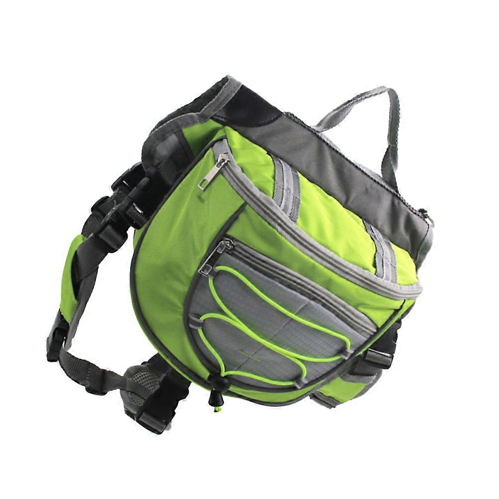 Hiking Dog Backpack Large Dog Pet Backpack Portable Adjustable Harness Breathable Waterproof Saddlebag M Size 1Set