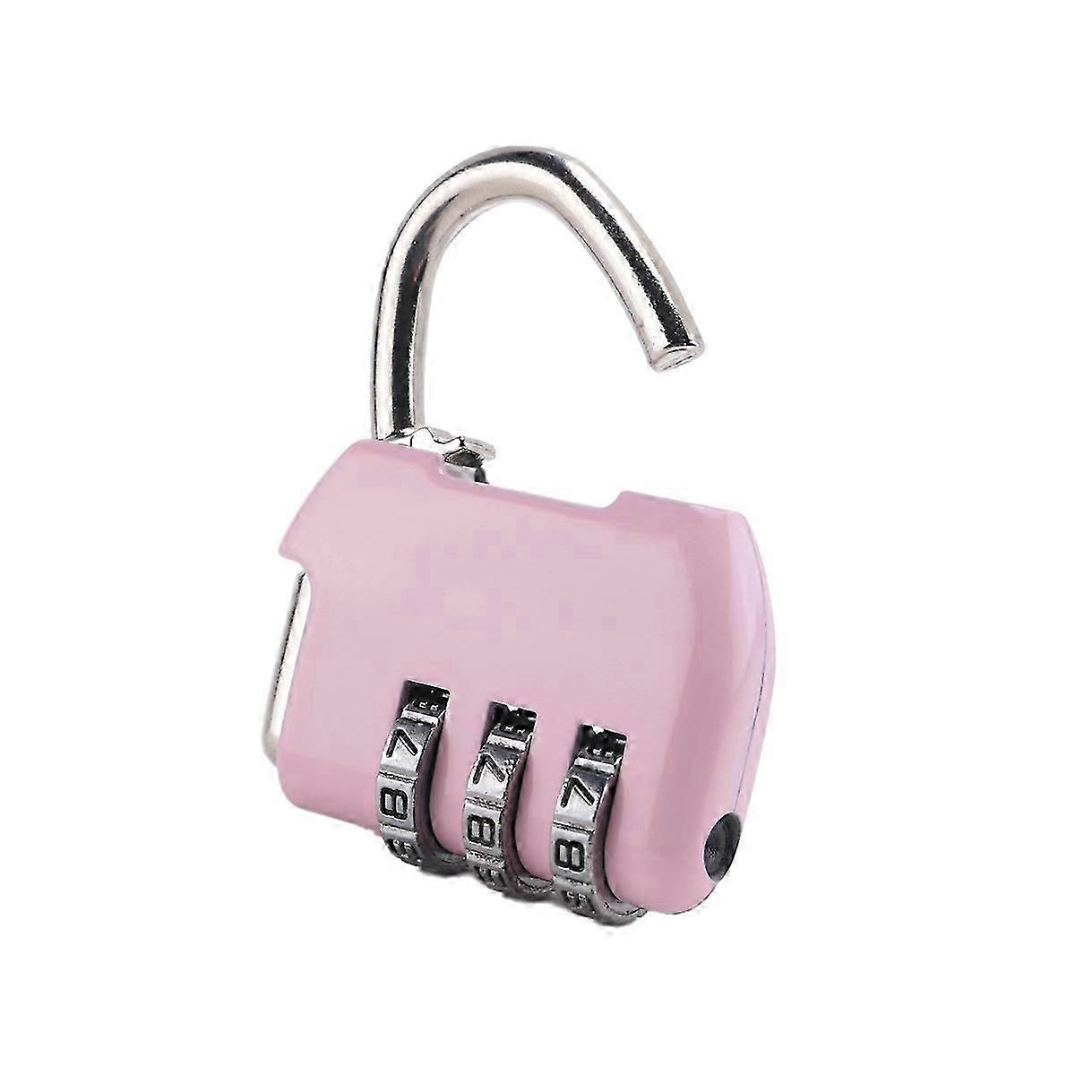 Luggage Box Resettable Combination Lock Padlock 3 Digit Number Pink