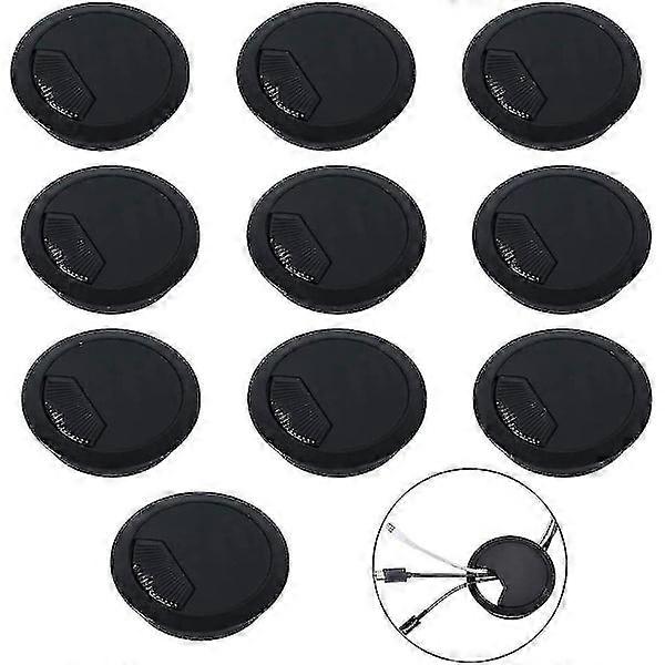 10 Stück Schreibtischtülle 60mm Computertülle für Schreibtische Tisch Kabel Organizer Kunststoff Schreibtisch