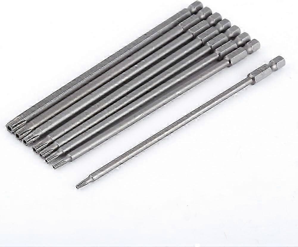 Magnetic Screwdriver Bit Set with Hex Shank (8-Piece, T8-T40)