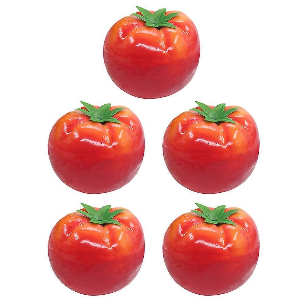 Simulated Vegetables 5Pcs Artificial Tomato Models Home Decor Decoration Shape Wall Art Props