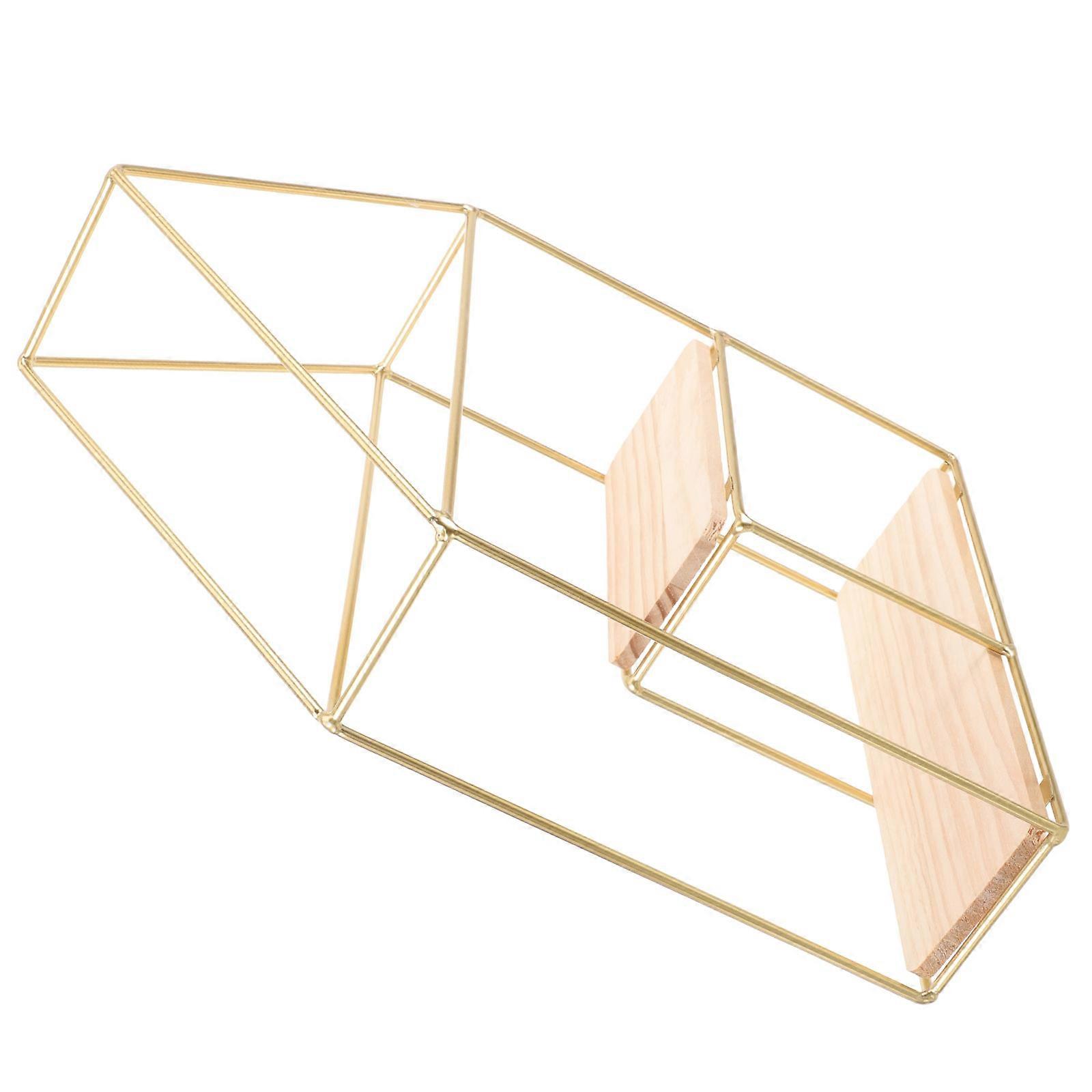 Decorative Wall Shelf Floating Shelf Bedroom Display Decor Iron Rectangular Modern Minimalist Storage 1Set