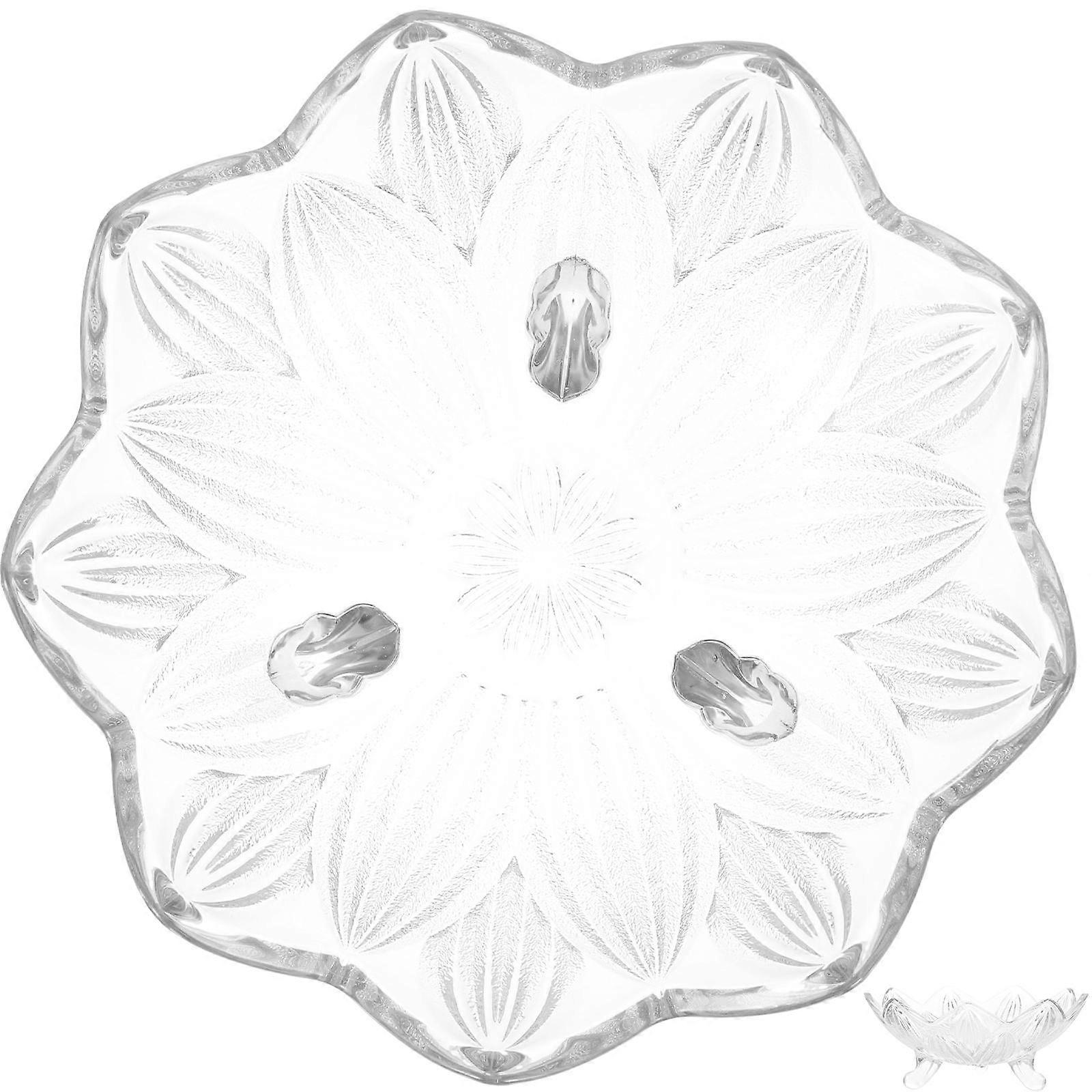 Embossed Lotus Serving Bowl for Desserts, Fruits, and Snacks – Elegant Tripod Design for Weddings, Parties, and Home Decor