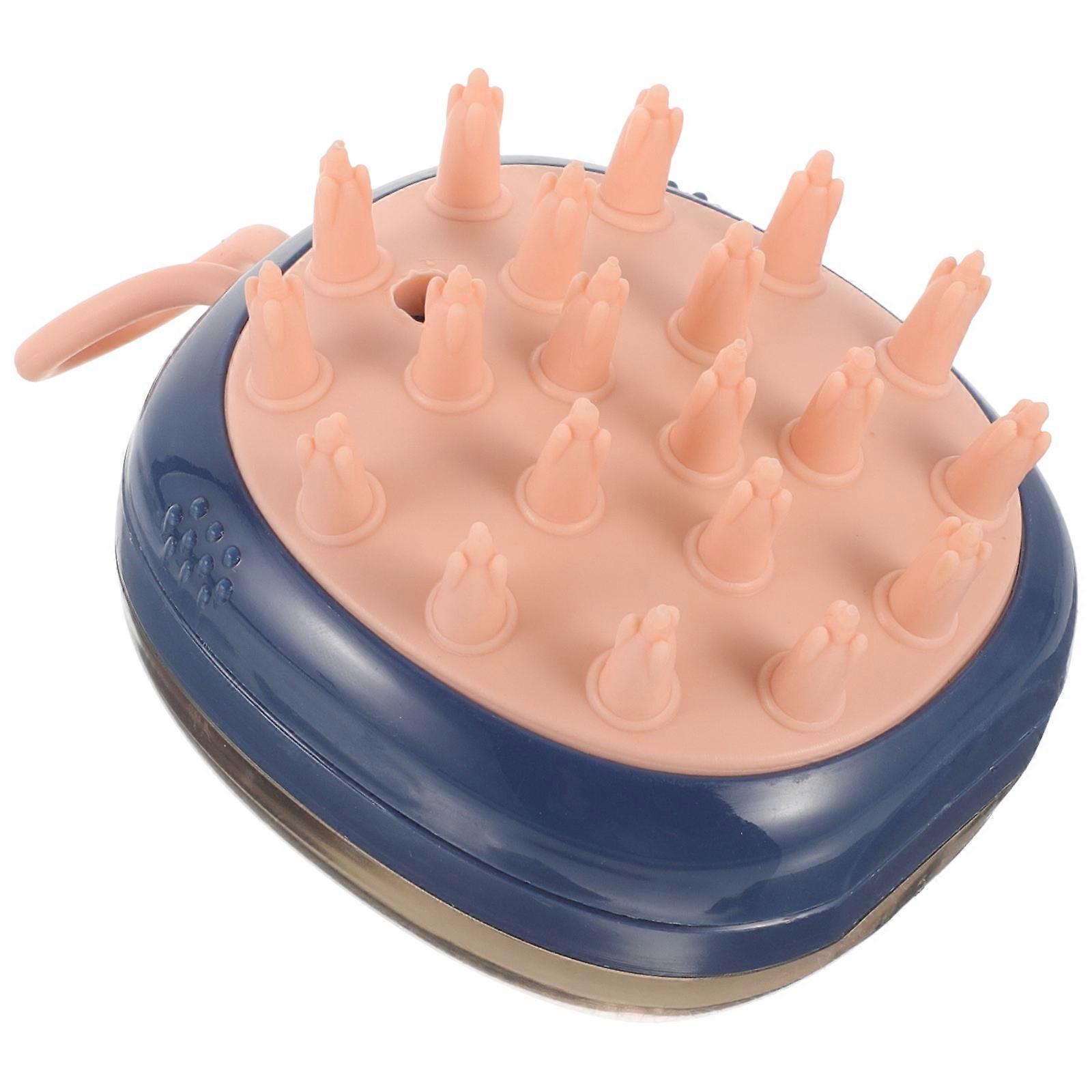 Multi-Functional Hair Brush For Bathing Pets Improving Circulation Dark Blue 1 Set