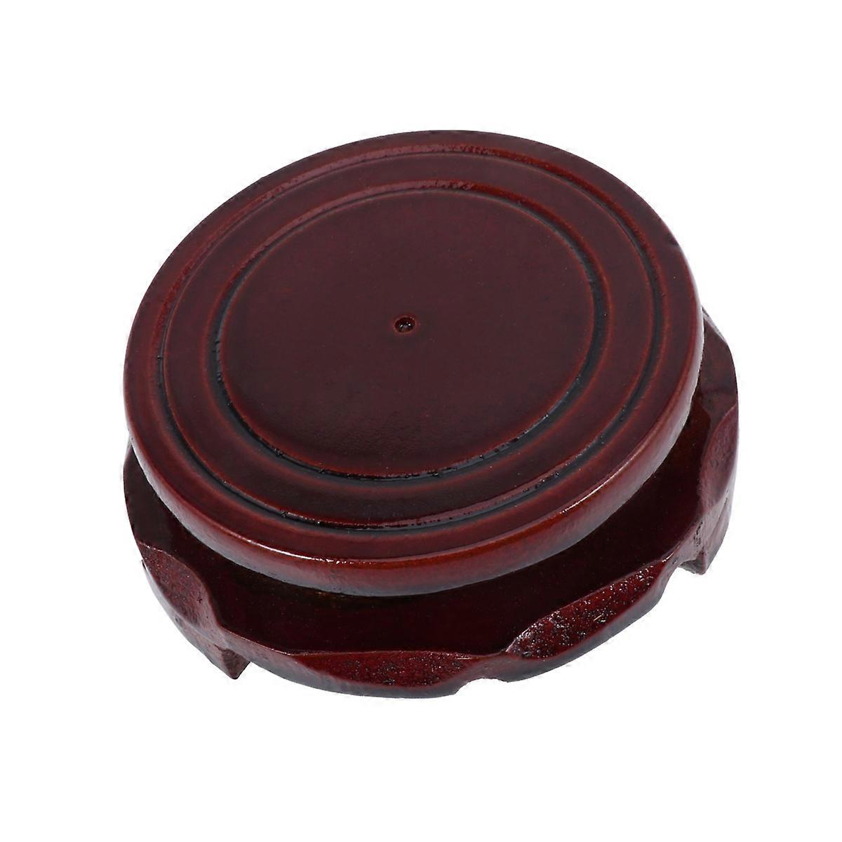 Brown Plastic Plant Pot Saucer for Flower Planting with Sturdy Design and Textured Bottom 8cm