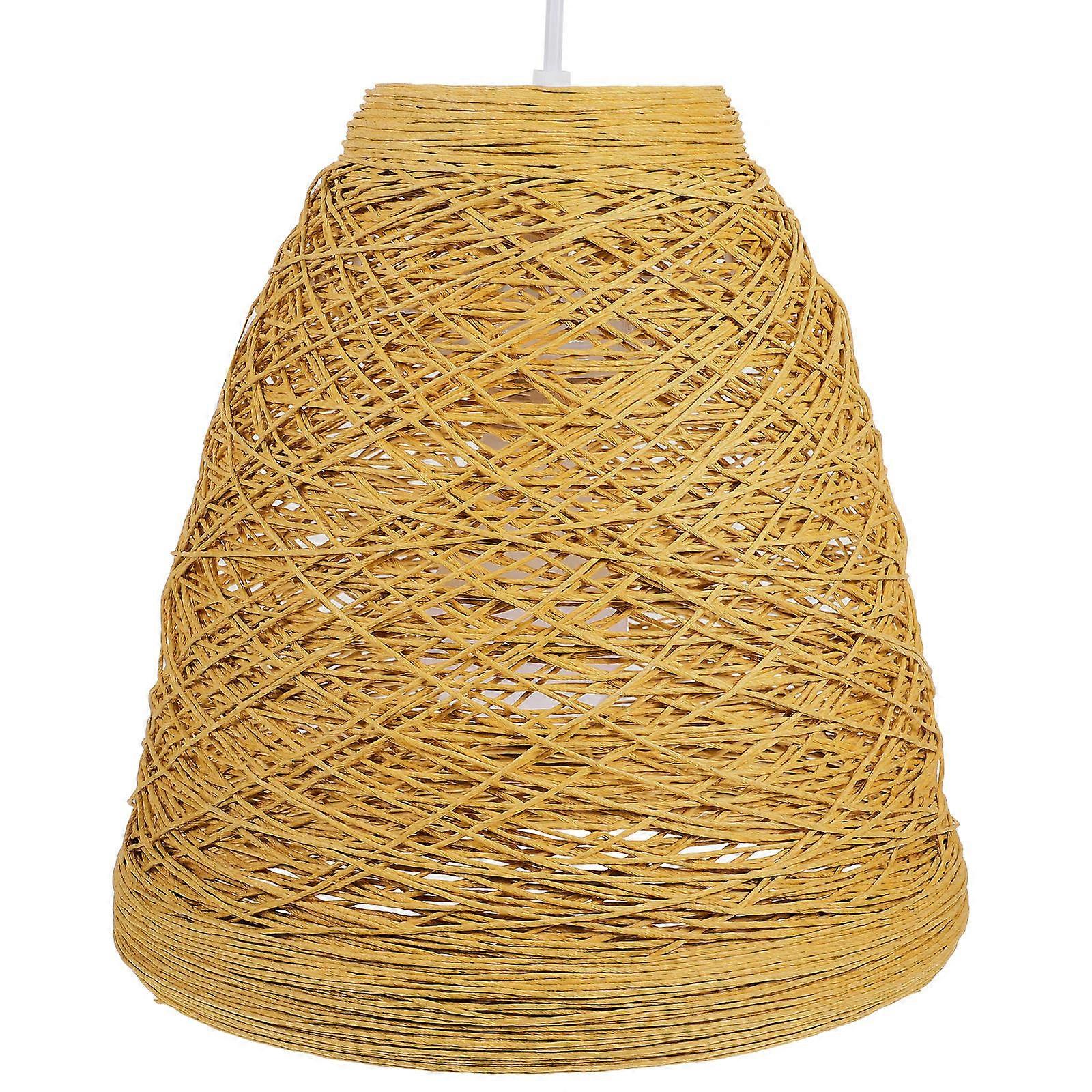 Dining Light Creative Rattan Lantern Chandelier Classic Elegant Round Shape Bamboo Material 1Pcs