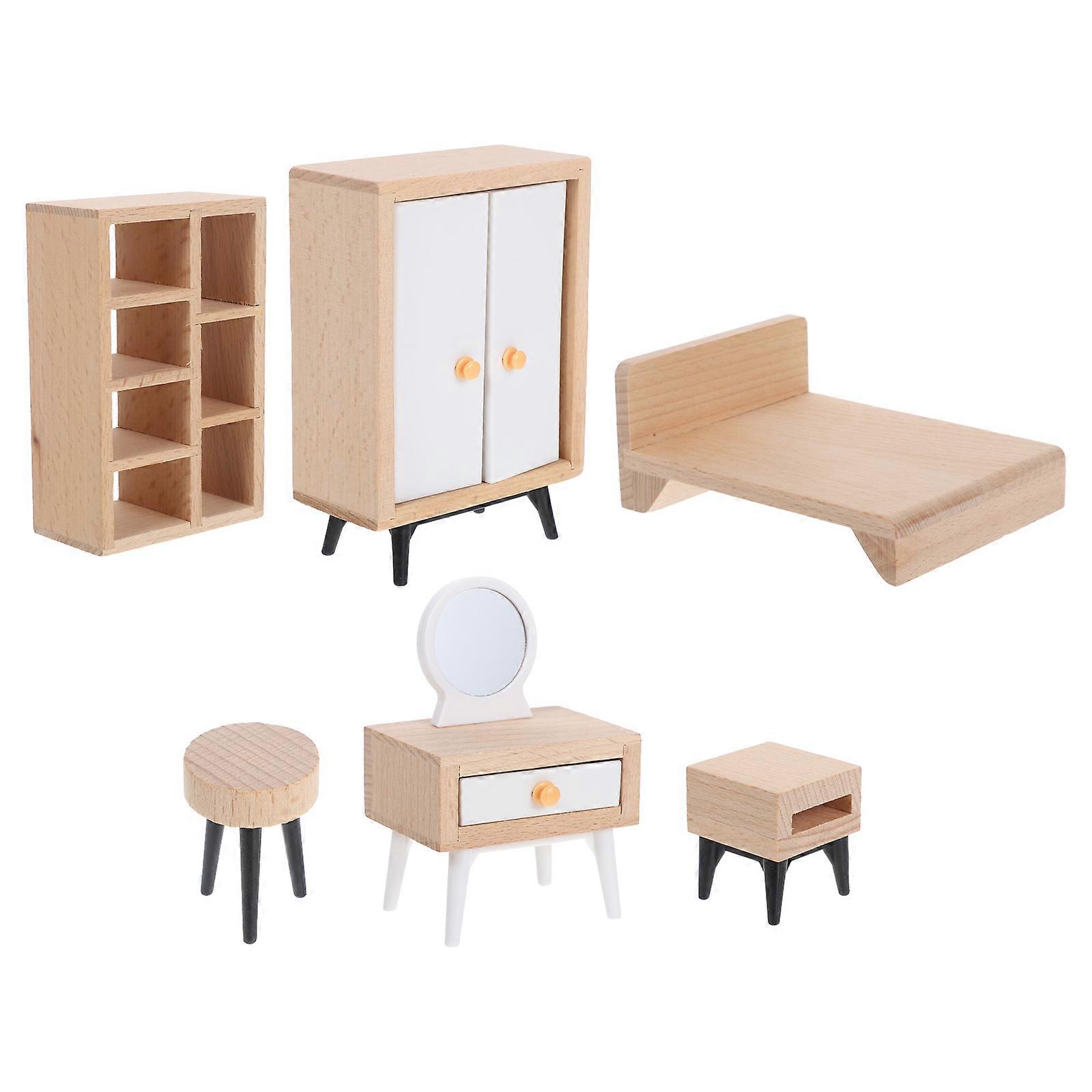 1 Set Model Accessories for Creative Play – Wardrobe, Bed, Vanity & More – Portable Educational Set