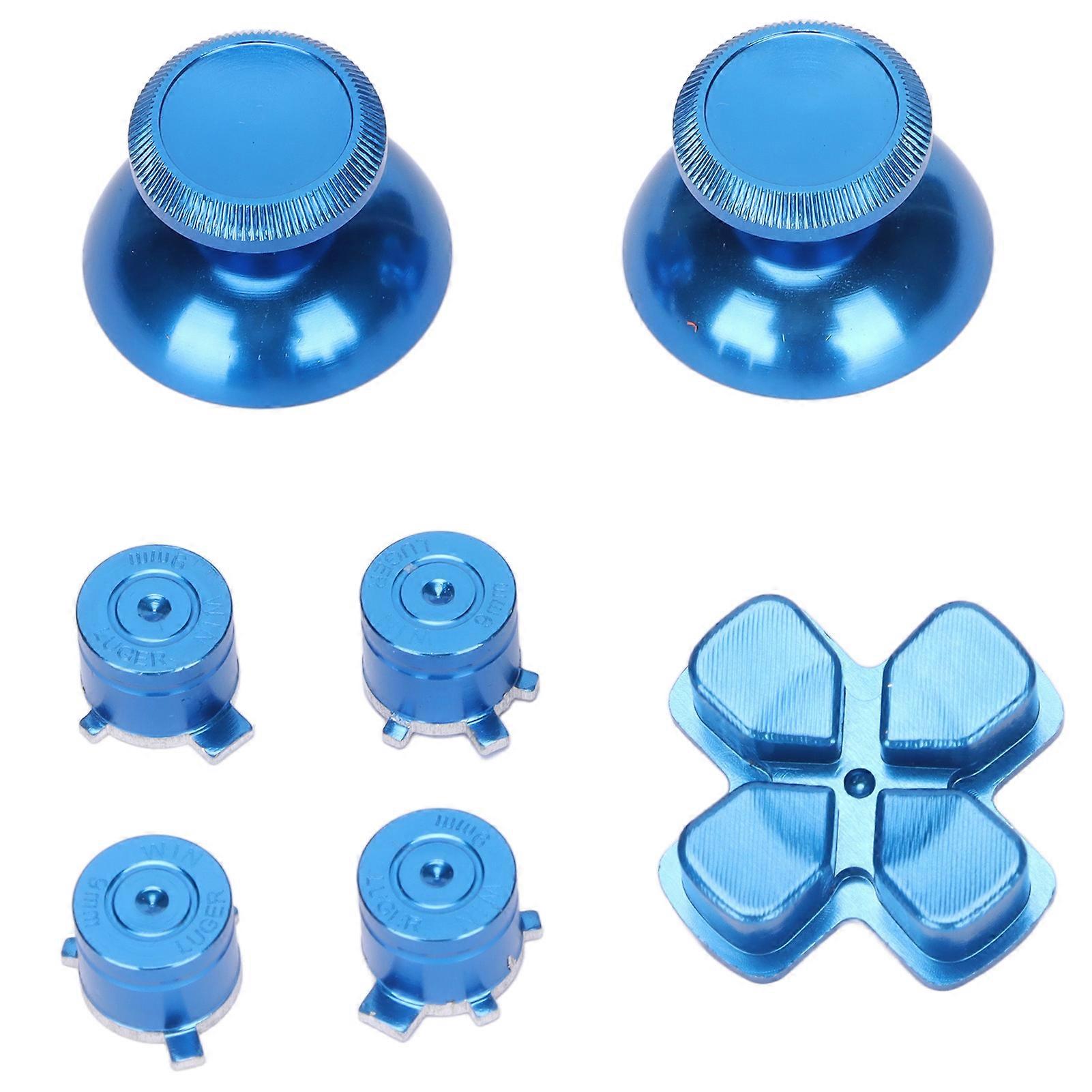 Controller Button Joystick Key Aluminum Alloy ABXY Buttons for Playstation5 ControllerBlue 
