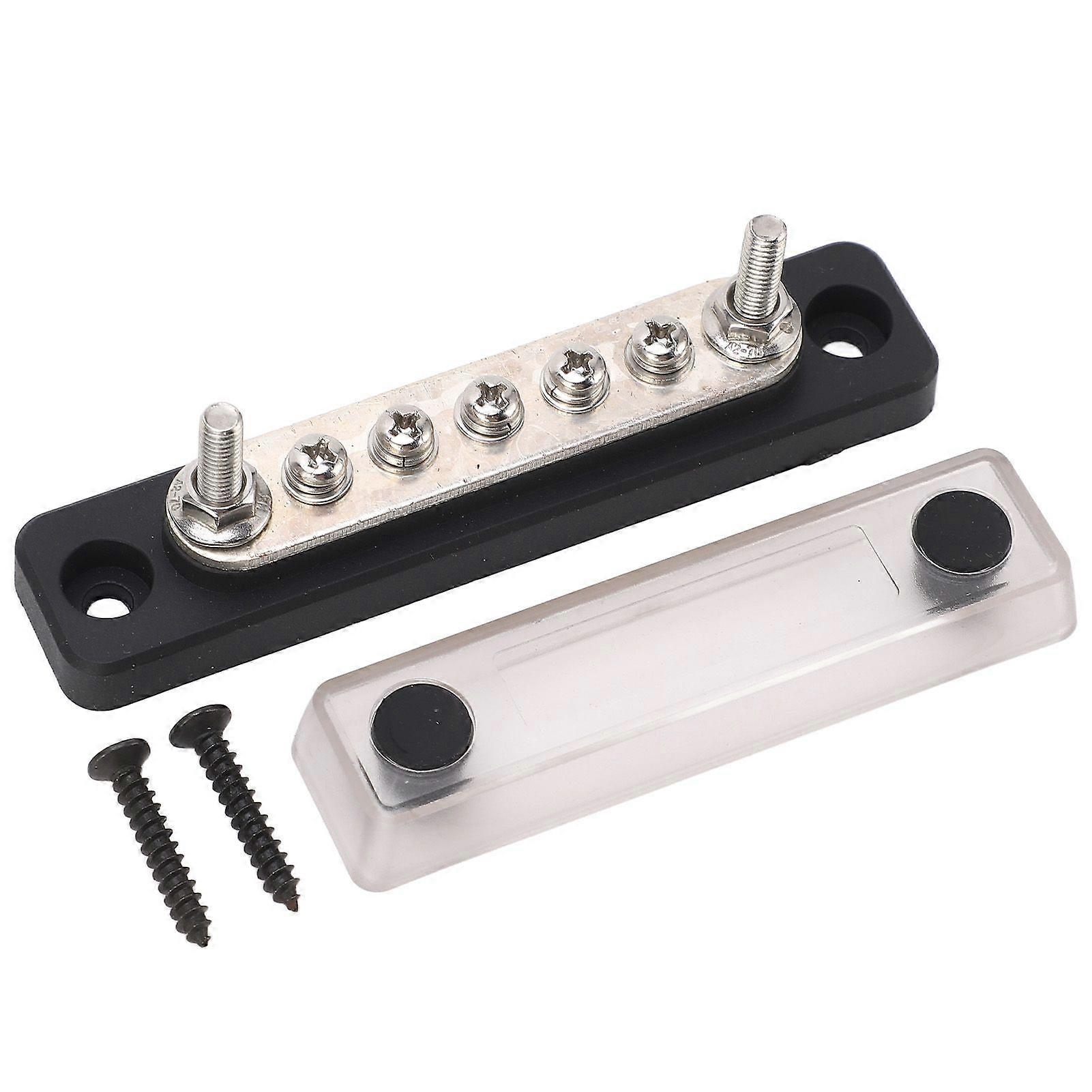 Power distribution block busbar heavy duty 48VDC 100A 2 M5 terminal