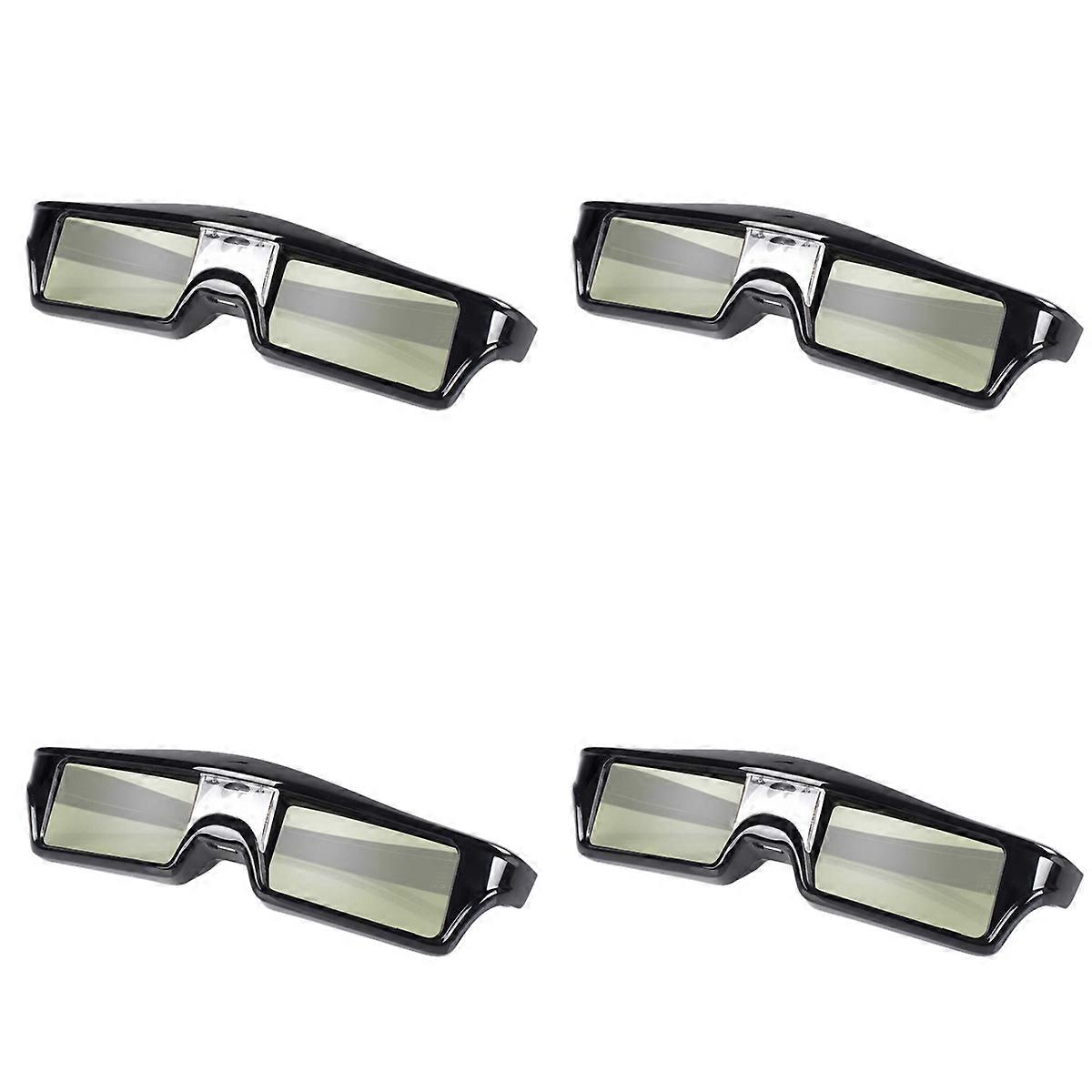 4X Rechargeable Active Shutter 3D Glasses for ALL DLP Projector