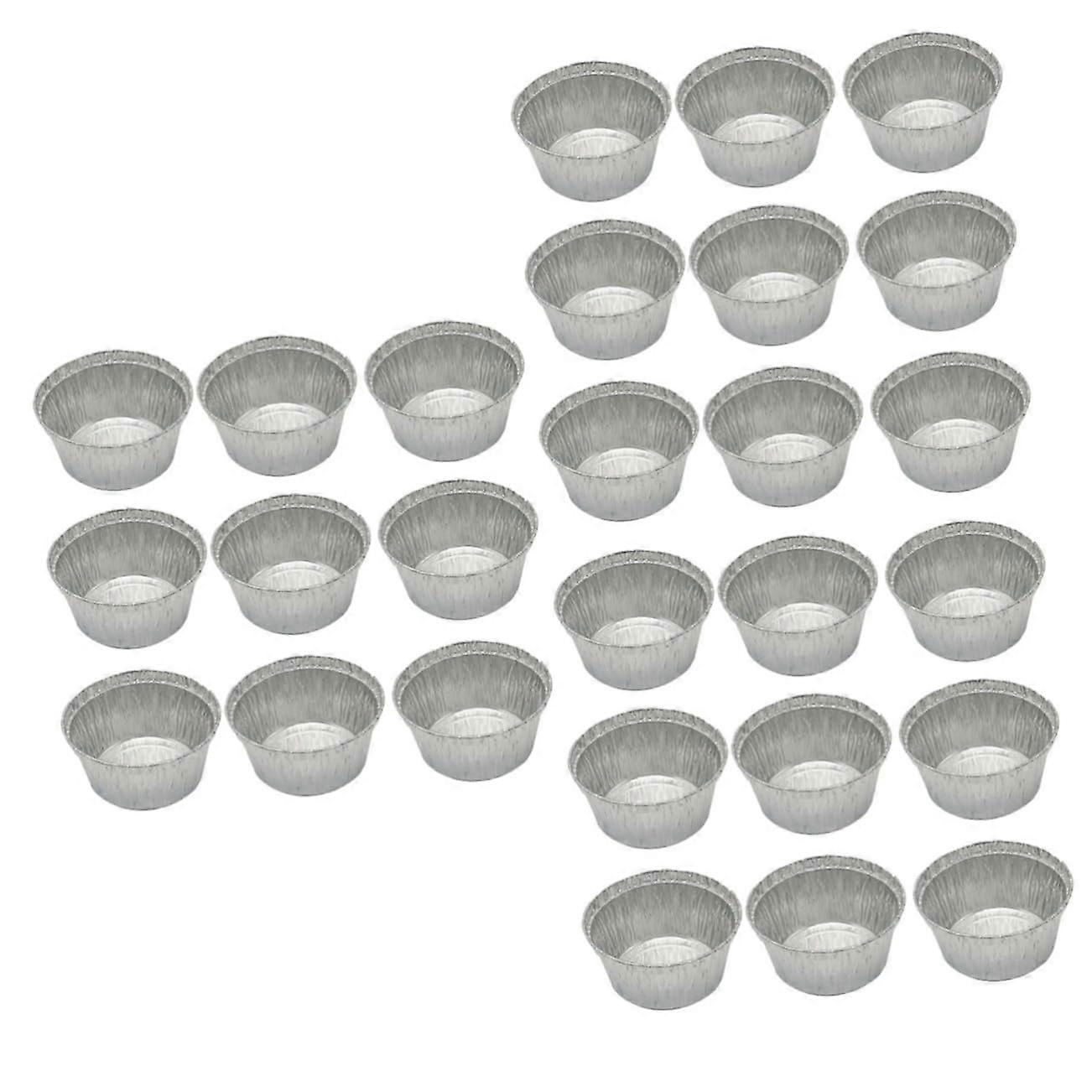60 Pieces Round Aluminium Foil Cake Tins Serving Trays Stackable Grill Pans with Bottom Compartment, 285 Size