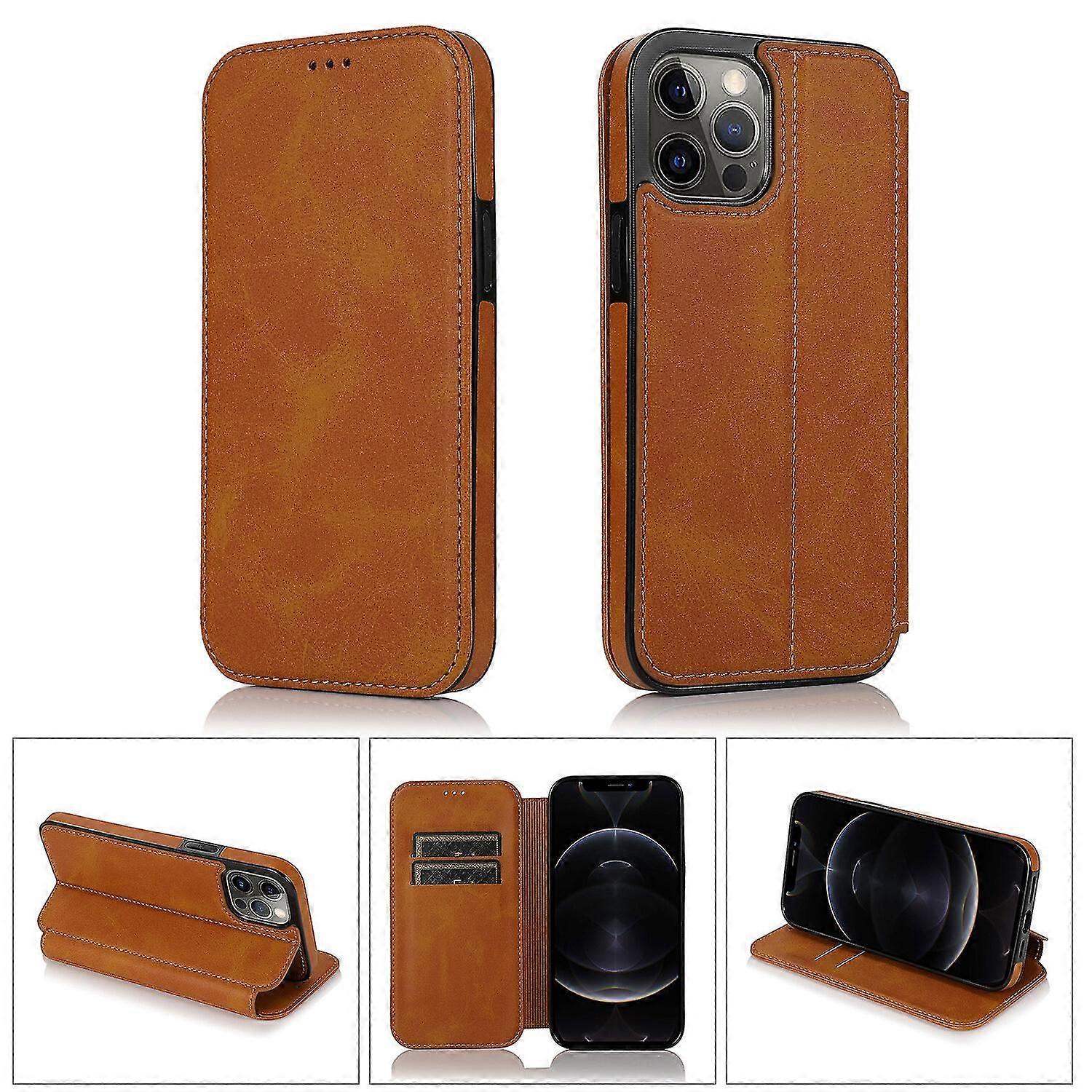 iPhone 12 Pro Max Case Leather Wallet Flip Phone Case