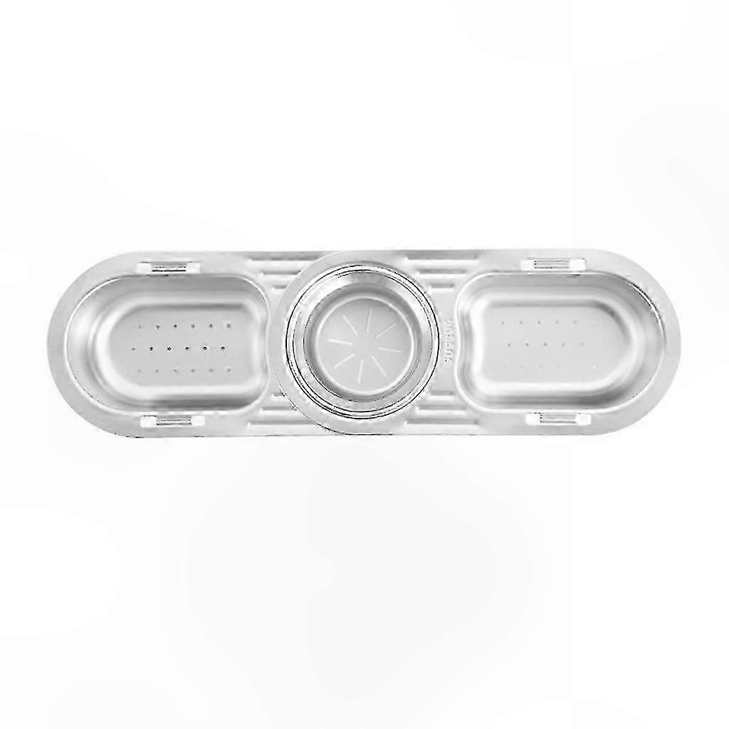 Panier de vidange d’évier en acier inoxydable avec support d’éponge et porte-torchon