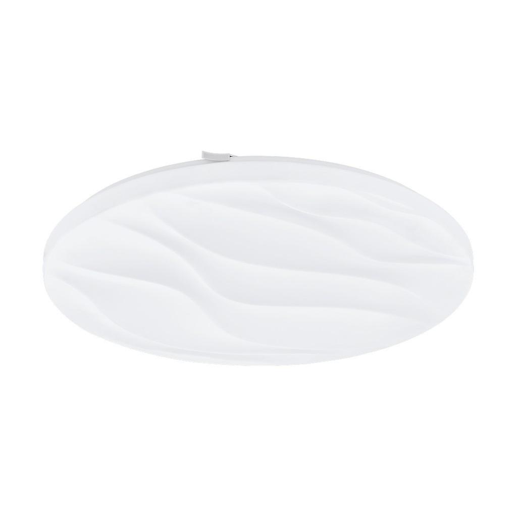Benariba Led Patterned Glass Flush Ceiling Light White