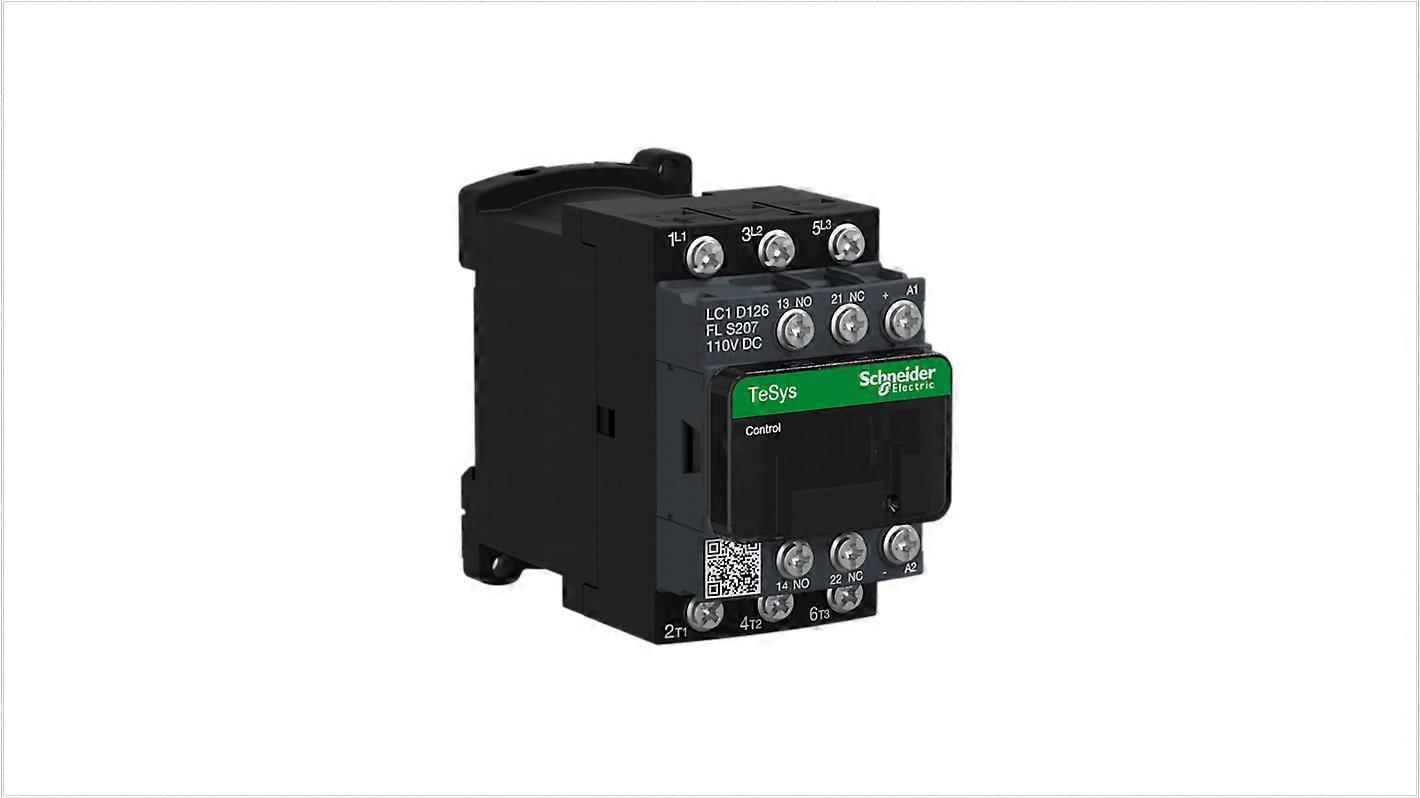 Schneider Contactor 3-pole 25a 110v Dc Coil Lc1d126fls207