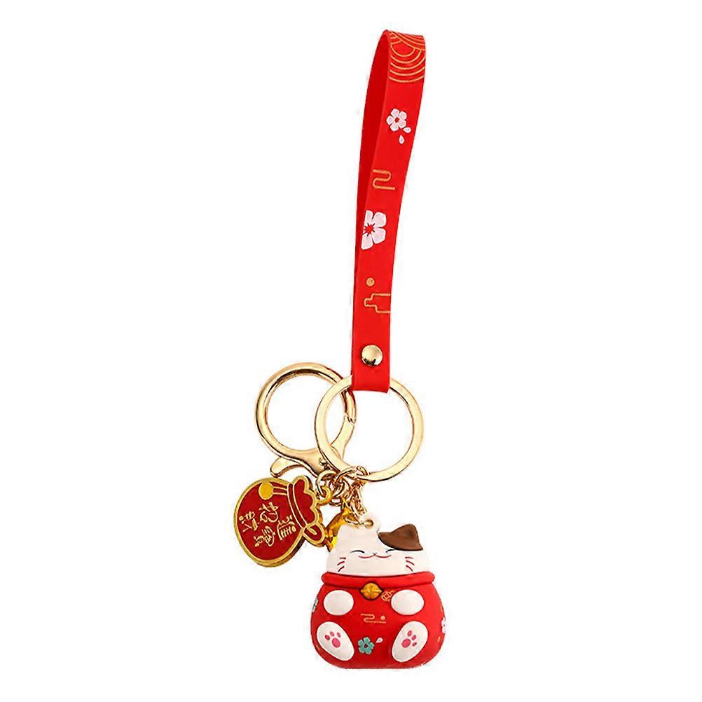 Lovely Fortune Cat Keychain Accessories For Friends With Compact Size Of 4.00X3.50X3.50CM In 1Pack