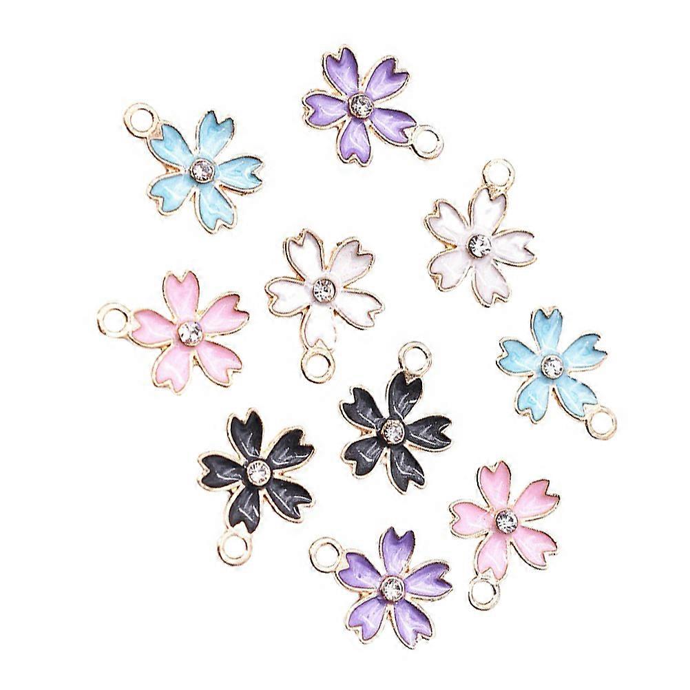 50 חתיכות מיני פרח בצורת סגסוגת קסמים עבור תכשיטים מלאכת פרויקטים וקישוט