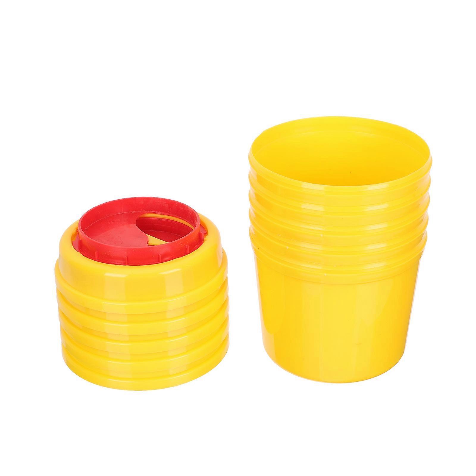 Sharps Container with SelfSealing Mechanism for Hospital Use Made of Sturdy Plastic 5Pcs