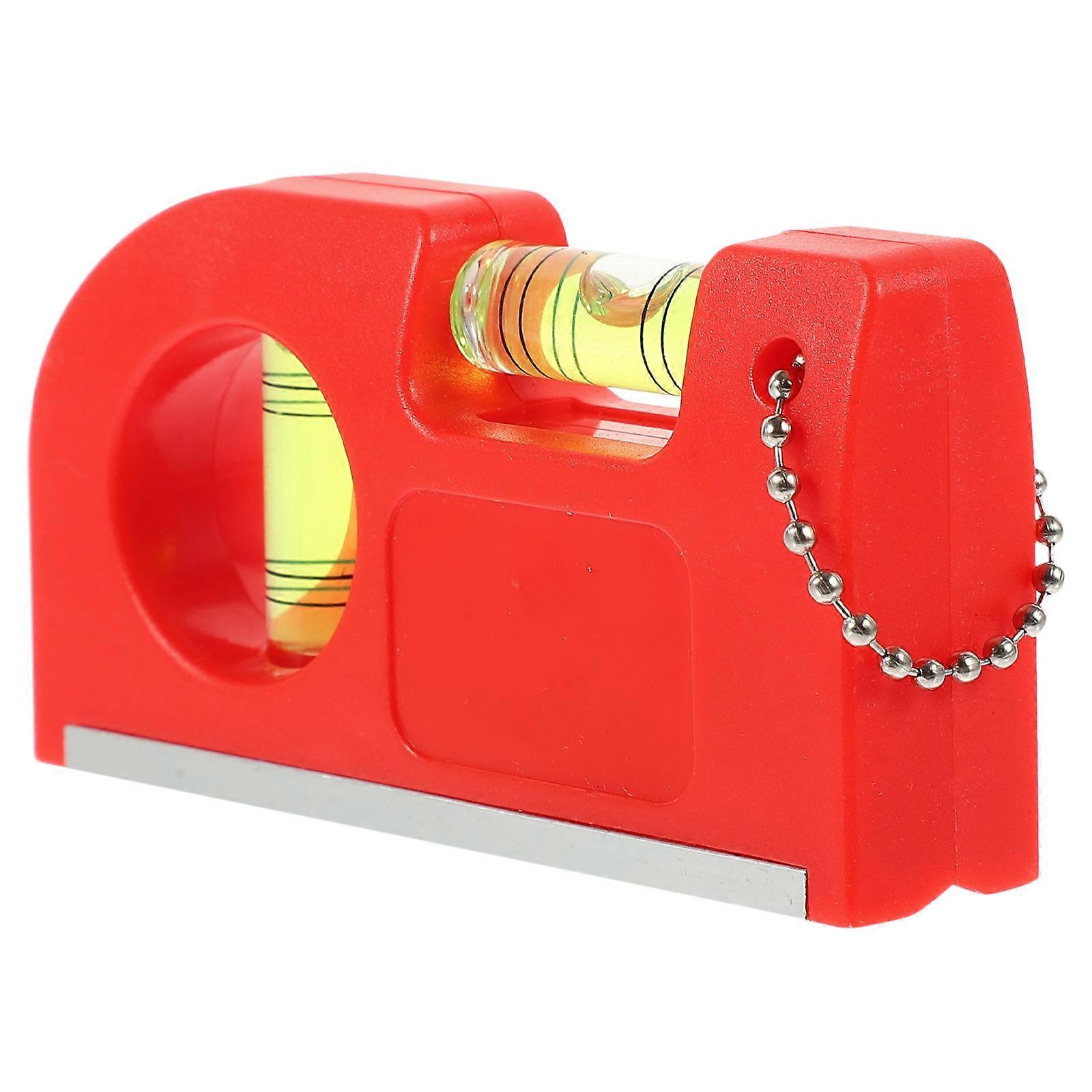 Bubble Level String Line Level Tool For Ground Construction Quality Assurance Made Of Red Abs Aluminum Alloy With Strong Structure 1Set
