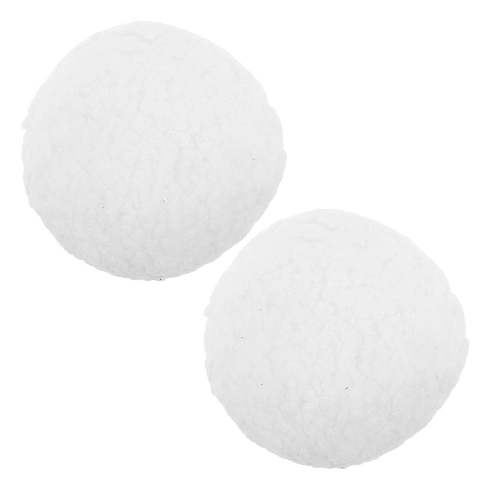 Large White Plush Pom Pom Balls for Holiday Decor and Christmas DIY Projects Polyester 15cm