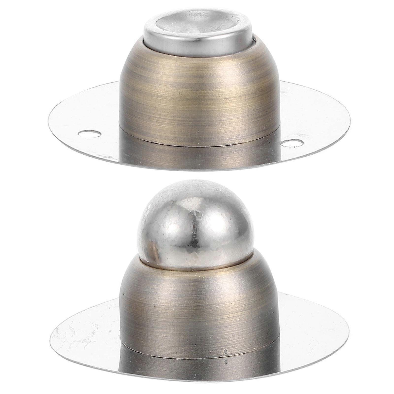 Magnetic Door Stoppers For Wooden Doors RV Magnetic Door Catch Compact Shape Silver 1 Set For Preventing Wobbling