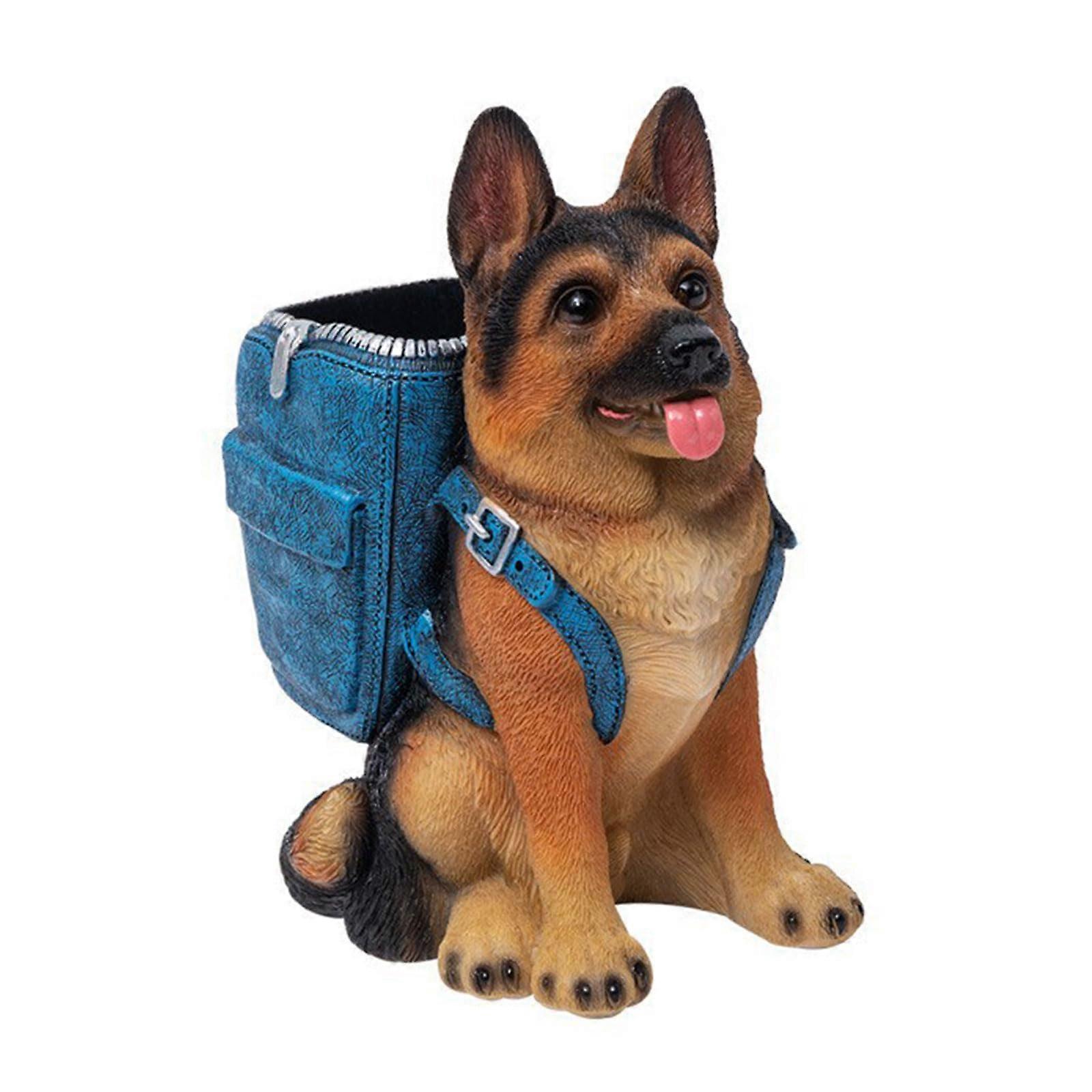 Dog Pen Holder for Desk with Pencil Storage Container for Students Office and Home