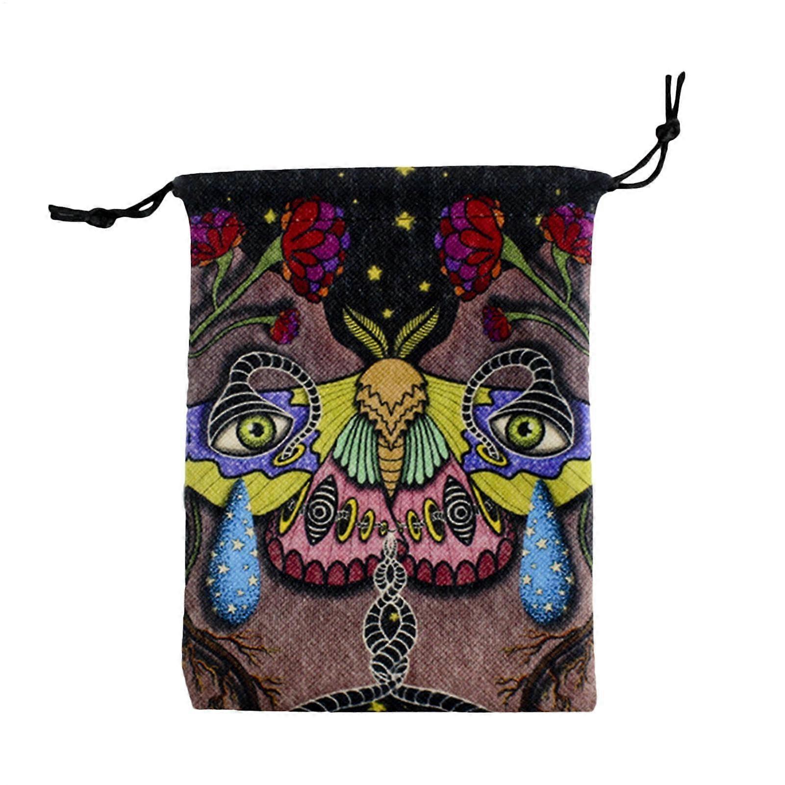 Oracle Cards Tarot Card Bag, Tarot Deck Storage Bag, Easy to Use, Durable, 13 x 18 cm for Playing Cards Rider, multicoloured, Plain 120