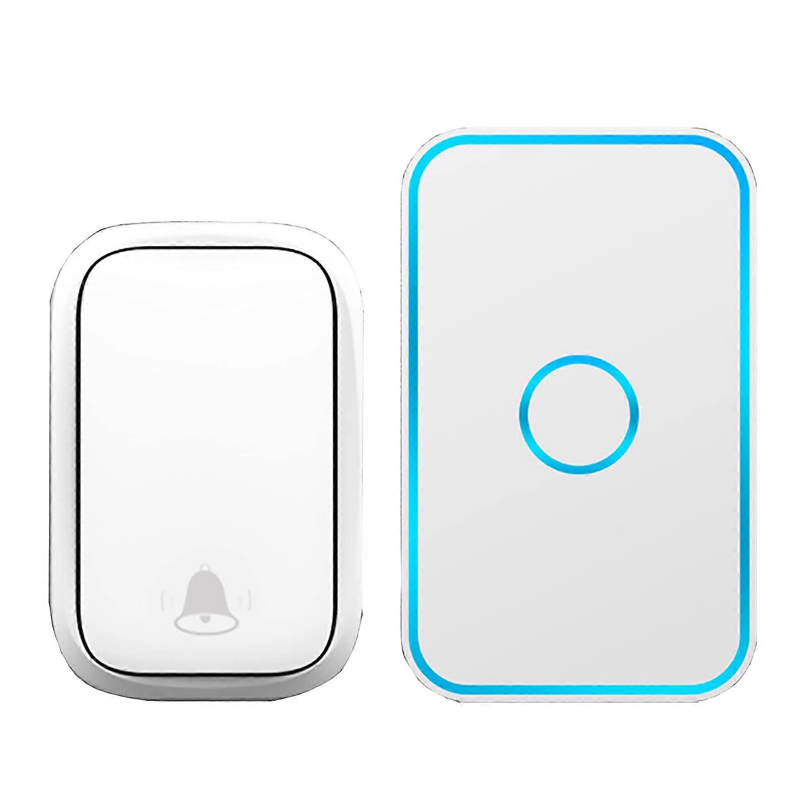 Wireless doorbell, waterproof doorbell, wireless, wallmounted, with independent power supply and a range of 150 m, 60 melodies to choose from, 5.