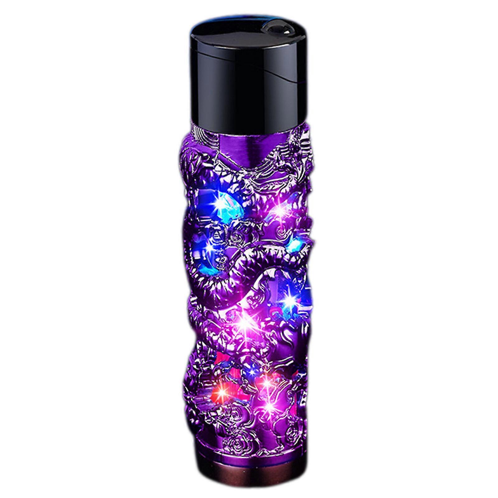 Fashion Dragons Relief Lighter High Aesthetic Unique Butane Lighter with Led Light Present for Men Woman
