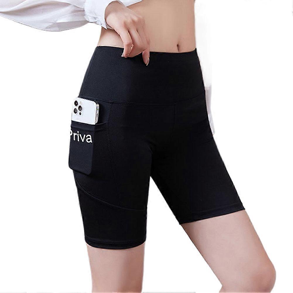 Womens Compression Short Pants With Pocket High Elasticity Quick Drying Yoga
