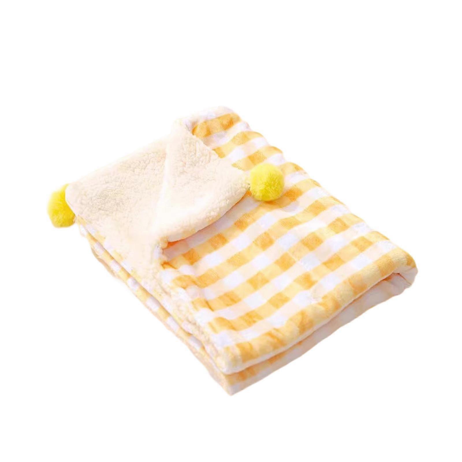 Pet Blanket Pet Sleeping Pad Size M Color Yellow Kennel Pad For Puppies Indoor Cats And Small Dogs