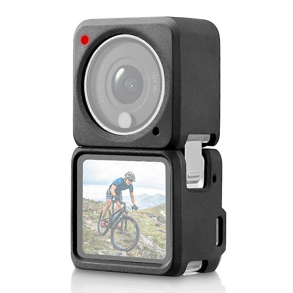 PULUZ PU578B Compatible For DJI Action 2 Silicone Protective Case Detachable Anti Drop Shockproof Cover Scratch Resistant