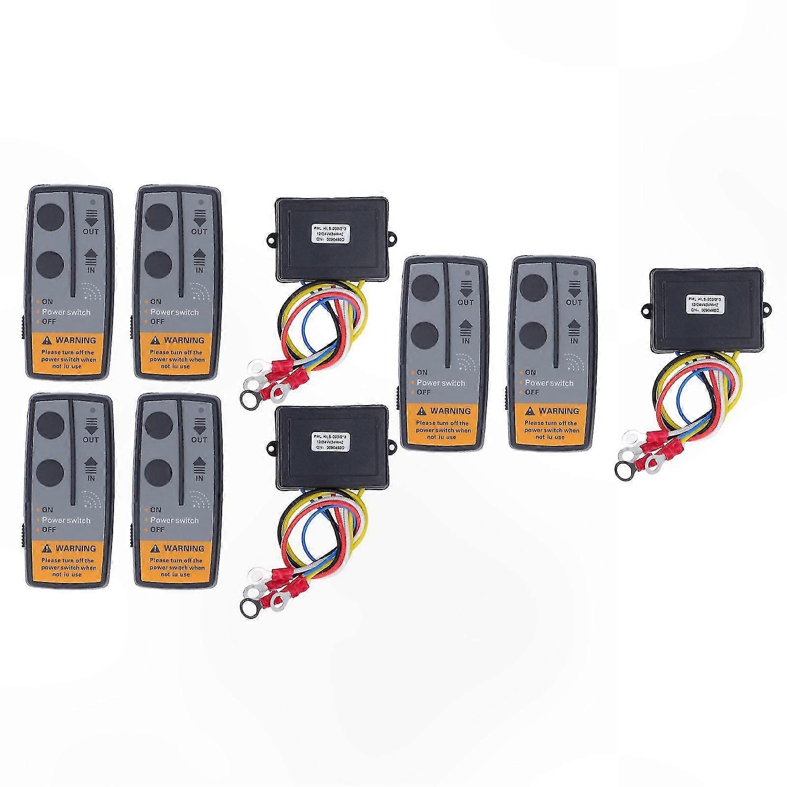 Universal Wireless Winch Remote Control Kit with 3 Receivers for ATV Truck