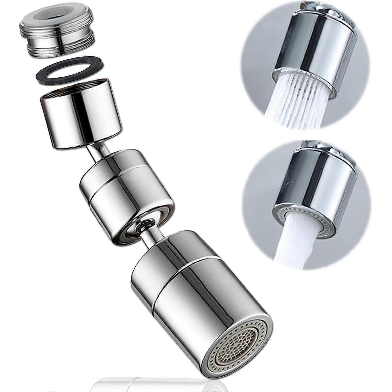 1080° Swivel Faucet Aerator, Universal Faucet Aerator with Adjustable Water Flow and Anti-Splash