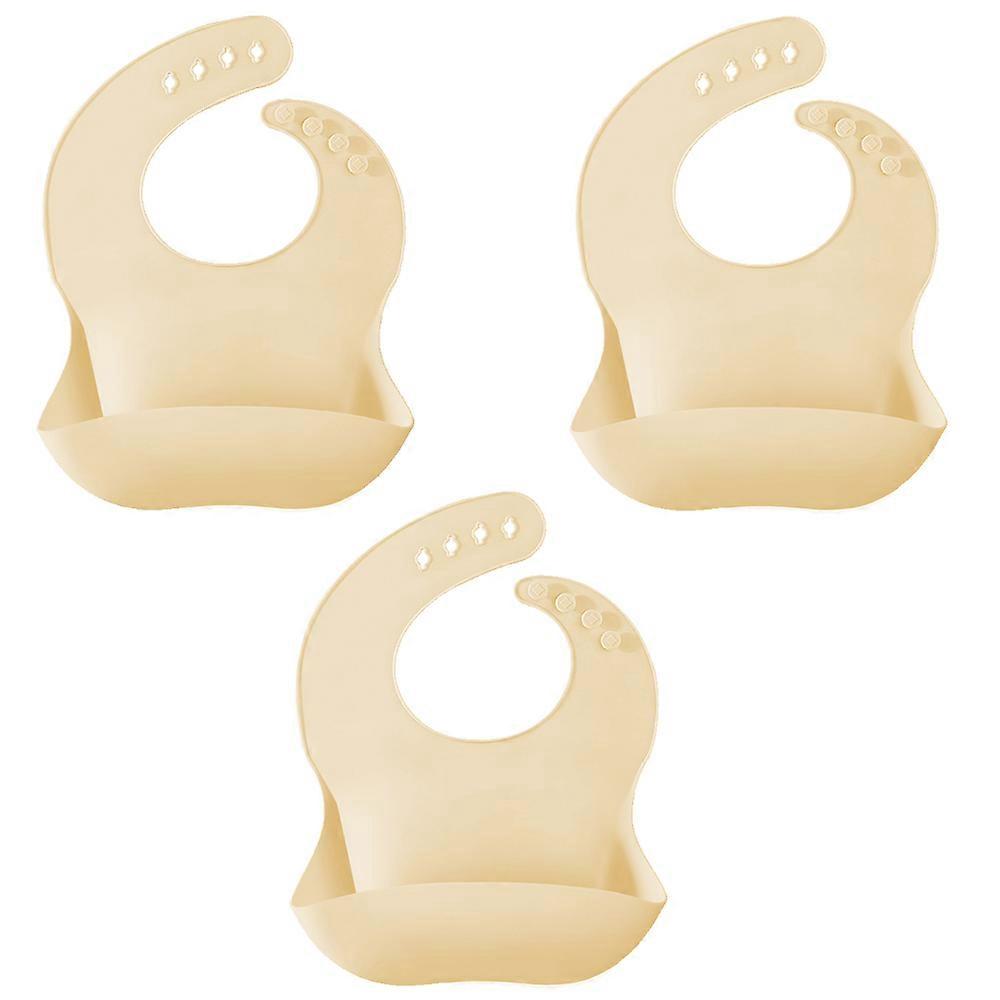 Silicone baby bibs: soft, waterproof, yellow