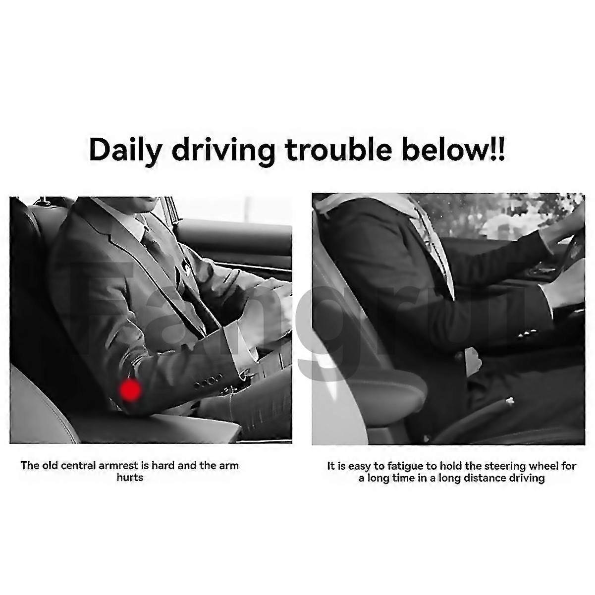 For Auto Center Console Armrest Pillow Memory Foam Car Armrest Cushion